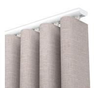 Heavy-Duty Ripplefold Curtain Track Set, Aluminum Ripple Fold Traverse Track System, Ceiling Mount Ultra Thin, Blackout Curtains Rail for Drapes Room Dividers Living Room Bedroom(100CM(3.3FT),145mm)