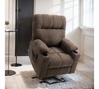 HOMCOM Electric Riser and Recliner Chair for Elderly - Velvet-touch Fabric Power Lift Recliner Chair for Living Room with Remote Control - Side Pocket