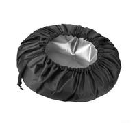 Heavy Duty Robot Lawn Mower Cover 113x100cm, Waterproof 210D Oxford Fabric Protective Case with Drawstring, Anti-UV Dust Snow Guard for Robotic Mowers Outdoor Storage, Black(210D)