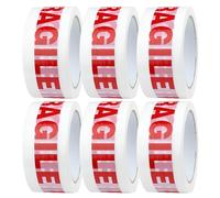 Heavy Duty Roll Pack Fragile Packaging Tape for Parcels & Cartons |Secure and Sticky Seal for your Boxes, Strong For Moving House, Large Postal Bags for long term storage| (48MM x 66M) (6 Rolls)