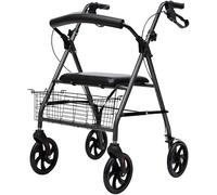 Heavy Duty Rollator Walker with Seat, Bariatric Rolling rts Up to 500 Lbs, Large Wheels - Mobility Aid for Adult, Senior, Elderly & Handicap