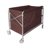 Heavy-Duty Rolling Cart Removable rt Kitchen & Salon Trolley Laundry Sorting Cart for Hotels and Homes Brown Large Capacity