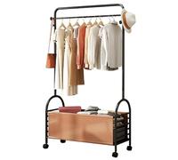 Heavy Duty Rolling Clothes Rack with Storage Shelf Minimalist Garment for Bedroom Entryway & Living Room Portable & Easy Mobility for All Spaces
