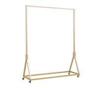 Heavy Duty Rolling Clothes Rail AntiRust Iron Garment Rack with Storage Shelf & Lockable Casters for Easy Mobility Perfect for Organizing Clothes and Accessories