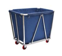 Heavy Duty Rolling Laundry Basket CartAllinOne Housekeeping Utility Cart with 4Inch Wheels Stainless Steel Frame for Efficient Laundry & Cleaning Tasks