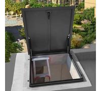 Heavy Duty Roof Access Hatch, Customizable Skylight Cover, Easy Open Roof Hatch with Support Rods and Sealed Access Door for Warehouses and Homes