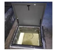 Heavy Duty Rooftop Hatch Cover with Gas Shock Strut & Rubber Seal Strip, Galvanized Powder Coated Steel Roof Hatch(50x100cm/19.7x39.4in)