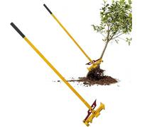 Heavy Duty Root Puller Tool with Serrated Edge for Standing Operation, Removes Small Trees, Bushes, and Wood Fence Posts
