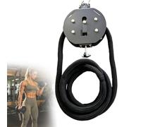 Heavy Duty Rope Pull Trainer, Endless Rope Trainer, 13 Ft Nylon, Closed-Loop Nylon, for Grip Strength, Arm, Back and Coordination Training Indoor Home Fitness(Black)