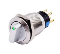 Heavy Duty Rotary Switch with LED Indicator, Perfect for Equipment Control in CNC Machines and Industrial Instruments (blue)