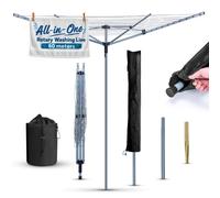 Heavy Duty Rotary Washing Line Outdoor, 4 Arm 60M Washing Line Rotary with Peg B
