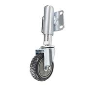 Heavy-duty Rotating Caster Wheels - Adjustable Height 30/60mm, 100mm Nylon Industrial Wheel for Silent, Wear-resistant Use