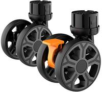 Heavy Duty Rotation Wheels Durable Wear-Resistant Noiseless 360°Rotate Wheel for BY06 Folding Utility Cart Shopping Trolley(Black-2PACK)