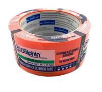 Heavy Duty Rough Surface Exterior Masking Tape Clean Peel UV Resistant, Orange 48mm x20m (2)