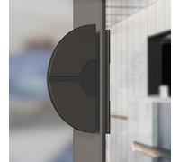 Heavy Duty Round Glass Door Handle, Double-Sided Metal Push Pull Handle for Office & Meeting Rooms, 40cm Red Bronze Finish