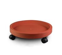 Heavy-Duty Round PP Resin Plant Pot Tray with Wheels Universal Plastic Saucer for Indoor & Outdoor Use Size M - Ideal for Flower Pots & Garden Decor