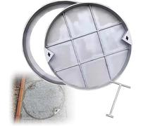 Heavy Duty Round Stainless Steel Manhole Cover & Frame - 16" to 40" Diameter, Durable Sewage Basin Cover for Outdoor Use, Ideal for Courtyards (32" Diameter)
