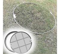 Heavy-Duty Round Steel Manhole Cover with Hook - Replacement for Septic Tank, Ideal for Patios, Gardens & Driveways - Weather-Resistant & Secure Solution