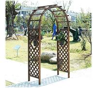 Heavy Duty Round Wooden Garden Arch Trellis - 120x50x215 cm Traditional Rose Arch for Pathways & Entrances Plant Support Decorative Outdoor Arbor