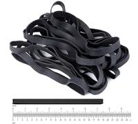 Heavy Duty Rubber Bands 20 Pcs Large Black Thick Elastic Rubber Bands 20 * 1cm Trash Can Band Rope Strong Durable Wide Wrapping Bands for Industrial Home Office School File Folders Garbage Can