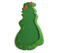 Heavy Duty Rubber Base Golf Practice Mat, Golf Putting Mat With Golf Clubs Artificial Grass Foldable 0.7x3.6m For Home Office Outdoor(Style 2)