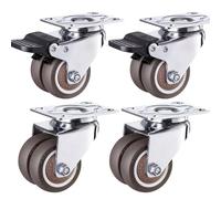 Heavy-Duty Rubber Casters for Furniture, 2-Inch Swivel Industrial Wheels, Effortless Mobility, Locking Mechanism, Perfect for Home and Workshop Use