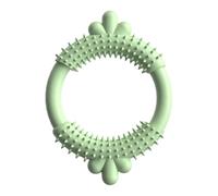 Heavy Duty Rubber Chew Ring Toy for Large Breed Dogs Aggressive Chewers Outdoor Play Training Teether Duraable Tough Puppy (Green, One Size)