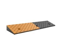 Heavy-Duty Rubber Curb Ramp for Sidewalks, Cars, Trucks, Bicycles, Wheelchairs - Non-Slip, Two-Color Speed Bump