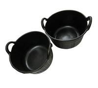 Heavy Duty Rubber Flexi Tub 30L X2 (Builders Storage Bucket With Handles)