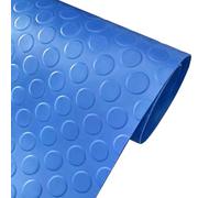 Heavy Duty Rubber Floor Mat Roll - Waterproof Workshop Runner for Under Car Wheels - 1.4x6m (4.6x19.7ft) Durable Blue Mat for Garage Industrial & Home Use