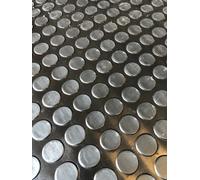 Heavy Duty Rubber Flooring Roll 2M X 6M X 5mm Black Penny Coin Anti Slip Mat