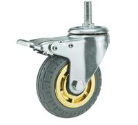 Heavy-Duty Rubber Furniture Casters - Quiet Swivel Wheels for Shelves, Carts, Wheelbarrows, and Transport Equipment - Durable Mobility Solutions for Easy Movement