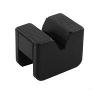 Heavy Duty Rubber Jacking Pad V-Groove Grip 65mm | Non-slip V-groove, waffle pattern, fits trolley jacks, 65mm diameter, black rubber