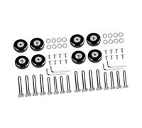 Heavy Duty Rubber Luggage Wheel Replacement Kit - Quiet Rolling Suitcase Casters with Tools for Easy Install & Repair - Perfect for Trolley Pushchair and Travel Maintenance