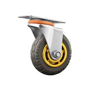 Heavy-Duty Rubber Plate Swivel Caster Wheels Industrial Furniture Rollers Quiet Double Bearing Design 200kg Load Capacity 1 Piece Perfect for Smooth Mobility and Durability.
