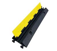 Heavy-Duty Rubber Speed Bump Cable Ramp, 19000 lbs Load Capacity, Durable Wire Cover for Garage, Asphalt, Gravel, Concrete - Ideal for Safety and Protection