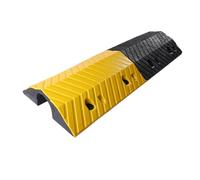 Heavy Duty Rubber Speed Bump, Durable Channel Cable Protector Ramp for Driveways and Garage - Includes Bolt Spike Anchors (100x35x9.5cm)