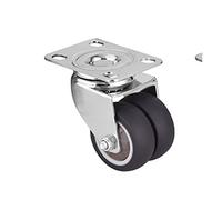 Heavy-Duty Rubber Swivel Casters 1.5"/2" Wheels with Top Plate No Brake Noise-Reducing for Workbenches Ideal for Heavy Loads 1 Piece Option Available