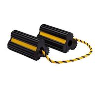 Heavy Duty Rubber Wheel Chocks For Car Caravan Vehicle Parking 3 Tonne(Pair)