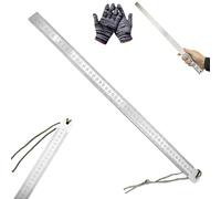 Heavy Duty Ruler, Large Stainless Steel Ruler, Straight Edges Metal, Straight Edge for School Office Drawing Easy Measurement (silver-5mm)