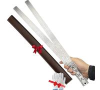 Heavy Duty Ruler, Stainless Steel 20 Inch Metal Rulers, Metal Kit - Straight Edge for Architects with Inch/Metric Table, Hand Dual Scale Measuring Tool (type B*2)