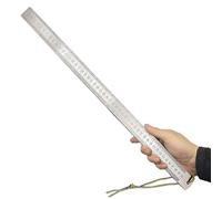 Heavy Duty Ruler - Unit of Measurement Inch & Cm, 20" 50cm Stainless Steel Meter Stick, Thickened 4mm/5mm Design, Centimeter Inch Dual Scale Measuring Tool for Easy (A)