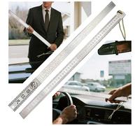Heavy Duty Ruler - Unit of Measurement Inch & Cm, 20" 50cm Stainless Steel Meter Stick, Thickened 4mm/5mm Design, Centimeter Inch Dual Scale Measuring Tool for Easy (2 PACK)