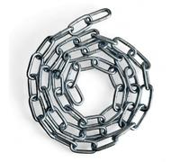 Heavy Duty Rust and Corrosion Proof Galvanised Metal Link Chain Stainless Steel for Bike Lock Padlock Security Gate Fence Gym Weight Lifting Extra Strong Long Length Welded (10MM, Chrome, 1.5 Metre)