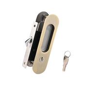 Heavy Duty Rust Proof Zinc Alloy Barn Door Bolt Ergonomic Handle Door with Safety Key for Home Privacy Ergonomic Handle Door for Seniors