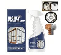 Heavy Duty Rust Remover Spray for Metal Restoration, Professional Strength Liquid Rust Stain Cleaner for Automotive Parts, Garden Tools and Iron Pipes, Metal, Fast Acting