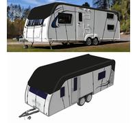 Heavy Duty RV Roof Cover, Lightweight Waterproof Camper Cover, Waterproof & UV Resistant Protection for Motorhomes, Travel Trailers, Camper Vans, Truck Campers (Black, 12.5 * 3M)