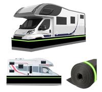 Heavy Duty RV Skirting, Windproof Waterproof Polyester for Trailers 5th Wheels, Quick Install Reflective Strips(26m/85ft)