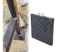 Heavy-duty Rv Stabilizing Jack Base Pads, 3 4 5 6 7 8 10 CM Thick Stackable Outrigger Pad for Camping Trailer Motorhome Blocks Mat, Crane Wrecker Landing Gear Support Plate(ligjt grey,50x50x