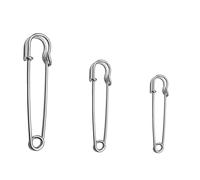 Heavy-Duty Safety Pins, Assorted Sizes 38mm 50mm 60mm, Extra-Sturdy for Blankets Skirts and Crafts, Bulk Pack of 60